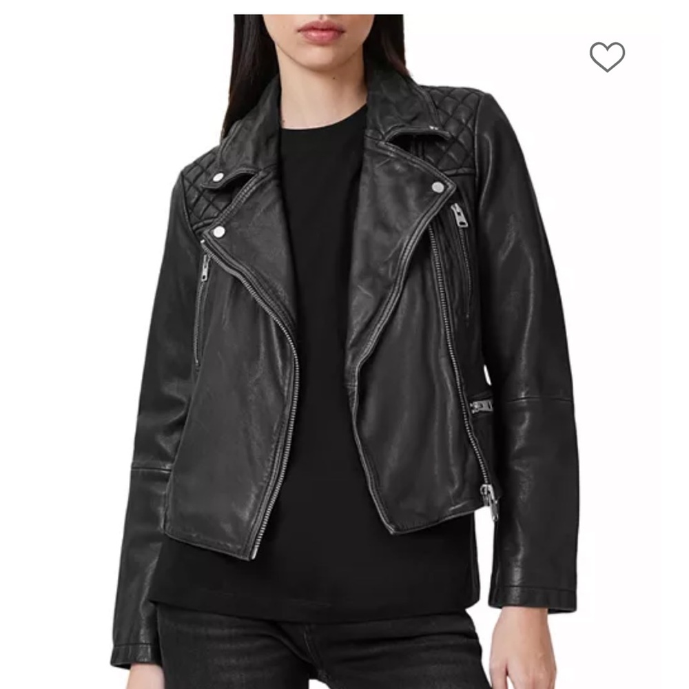 All saints leather biker jacket RARE